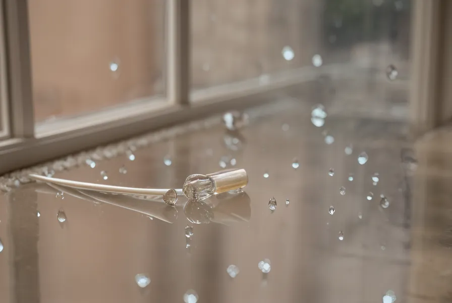 Gouttes de pluie sur une vitre et un stylo posé sur des feuilles de papier